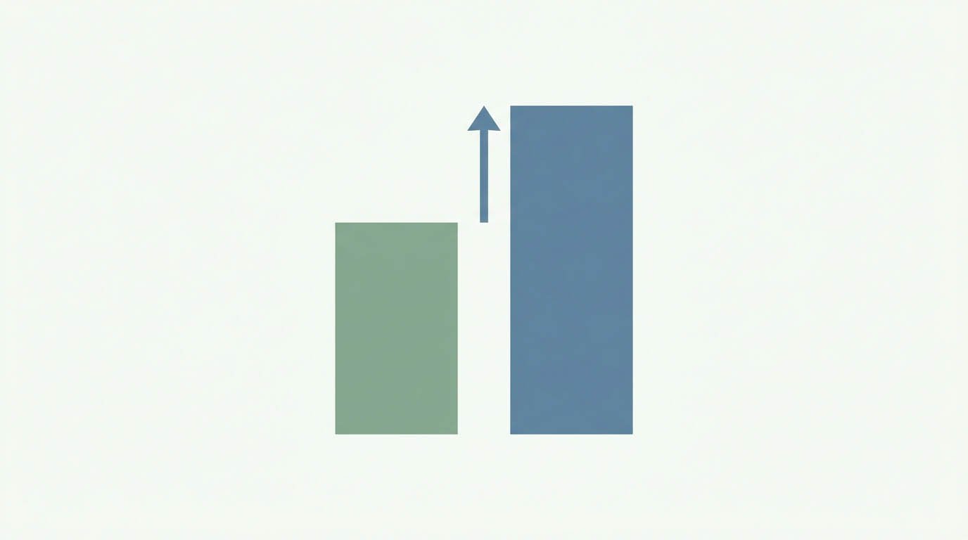 A gap between two savings bars closing, illustrating the purpose of catch-up contributions