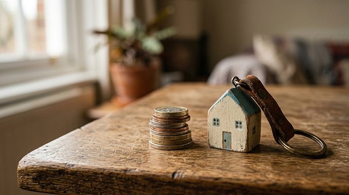 coins and house model illustrating who wins and loses from inflation
