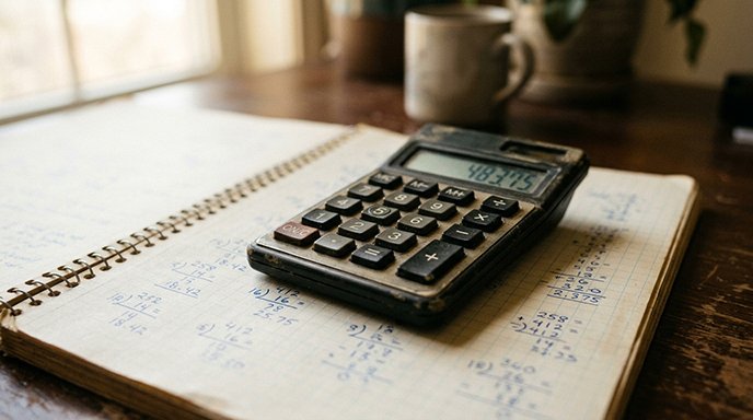 vintage calculator illustrating the Rule of 72 for estimating investment growth