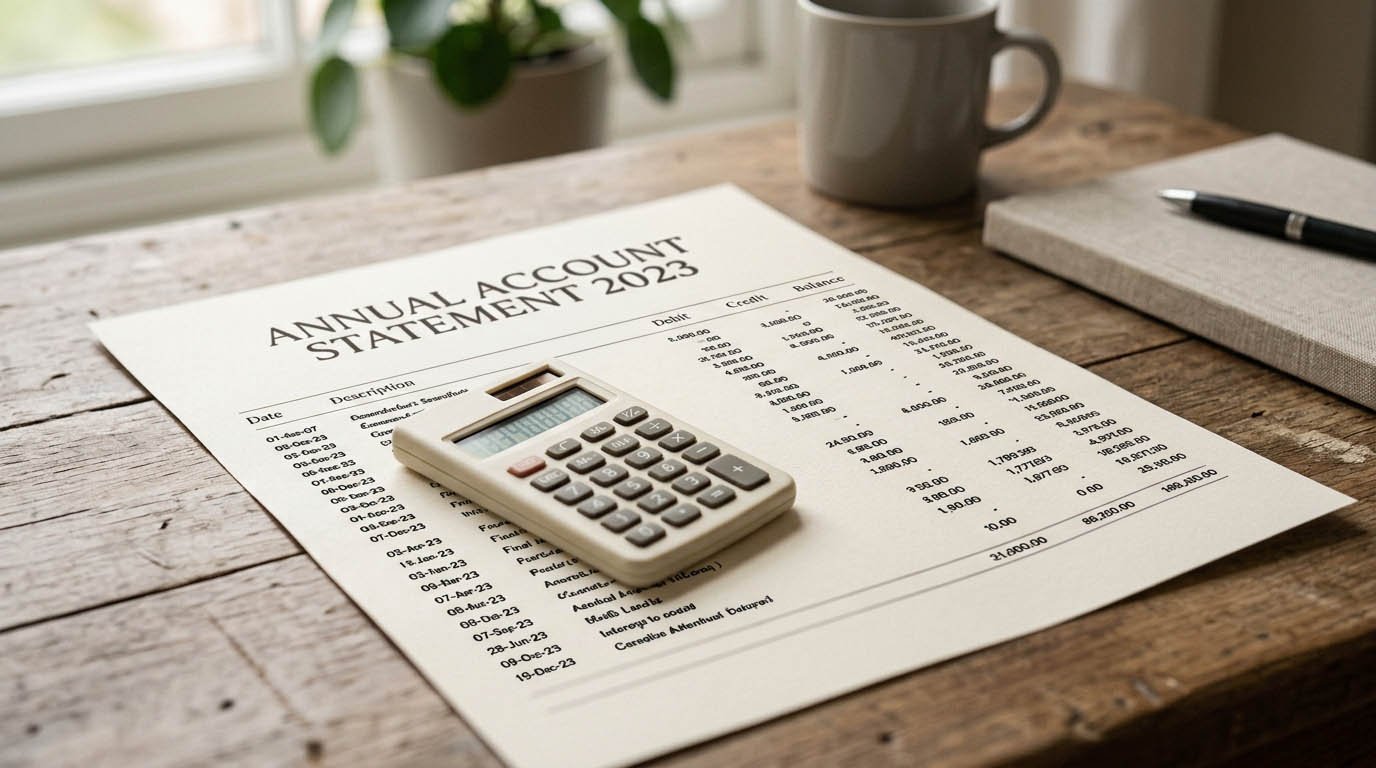 An annual mortgage escrow analysis statement, illustrating what is escrow shortage or surplus after a yearly review