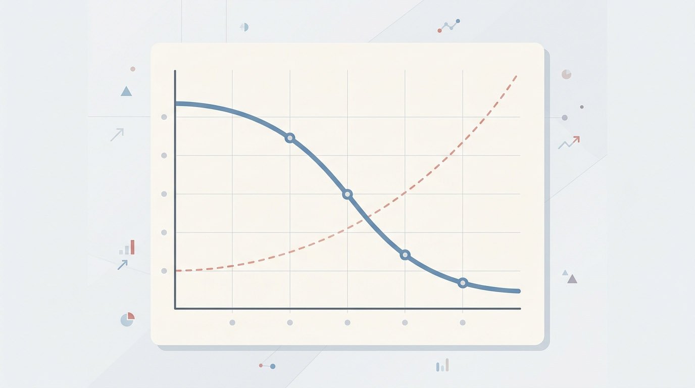 A bond yield line chart with an inverted downward slope