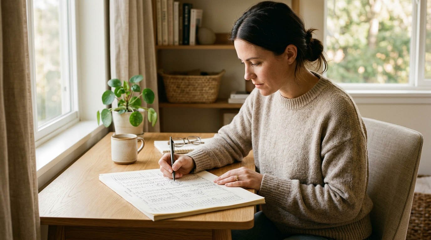 A person reviewing a detailed budget spreadsheet, representing who zero-based budgeting fits best